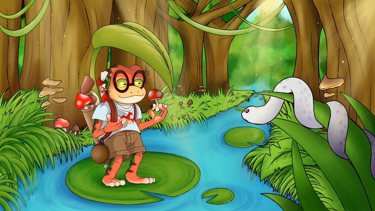 Mushroom Jungle Illustration