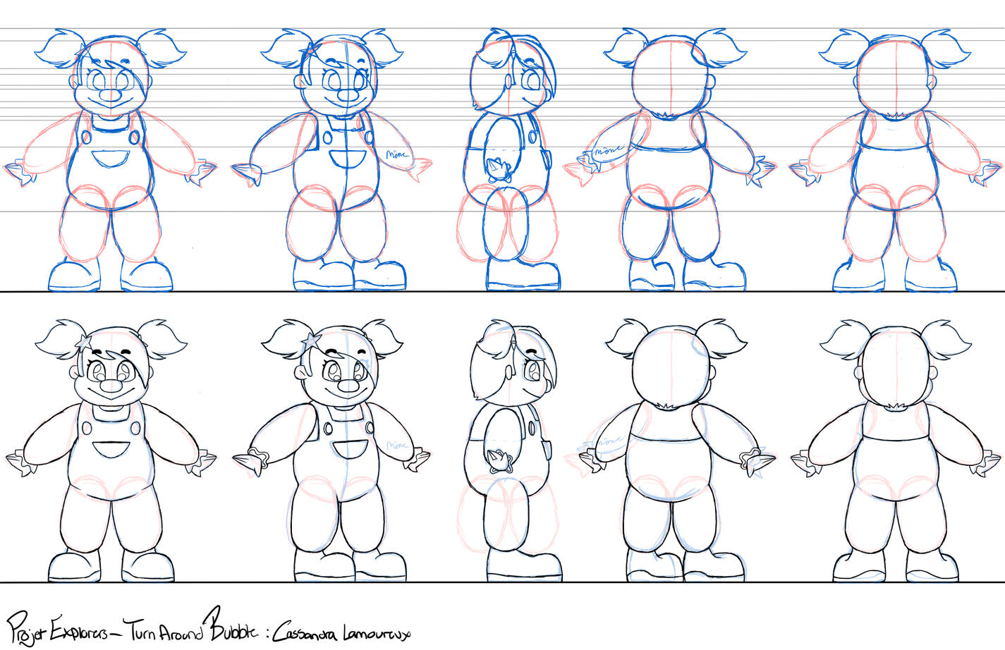 Character turn-around: Bubble